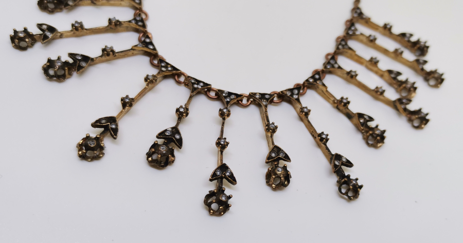 ELMAS TAŞLI ÖZEL YAPIM SU YOLU GERDANLIK