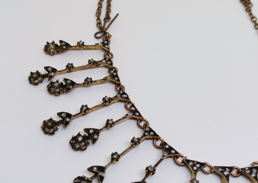 ELMAS TAŞLI ÖZEL YAPIM SU YOLU GERDANLIK