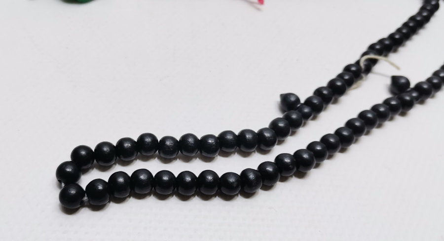 İÇİNDE KABE-İ ŞERİF GÖRSELİ BULUNAN MİKRO FOTOĞRAFLI OSMANLI DÖNEMİ AHŞAP NAMAZ TESPİHİ