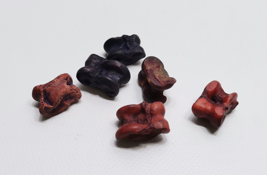 KÖK BOYALI OSMANLI DÖNEMİ KEMİK AŞIK ATMA OYUNU PARÇALARI