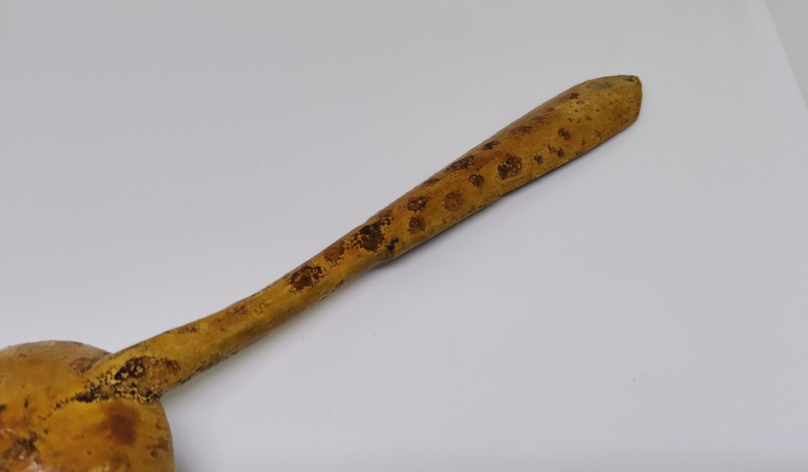 MEVLEVİ SİKKELİ VE OSMANLICA YAZILI OSMANLI DÖNEMİ NADİR KONYA İŞİ TAHTA KAŞIK