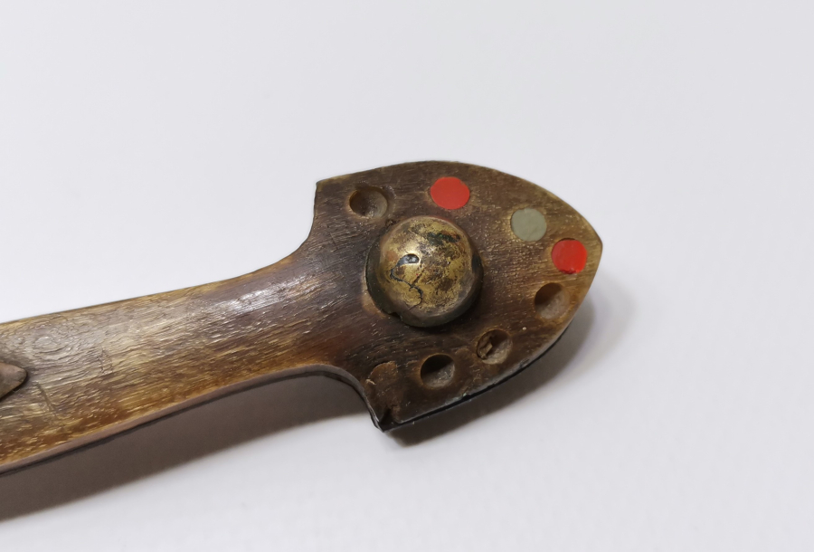 ÜZERİ ÇERKES USTA DAMGALI VE AY YILDIZLI OSMANLI DÖNEMİ ÇERKES KAMASI