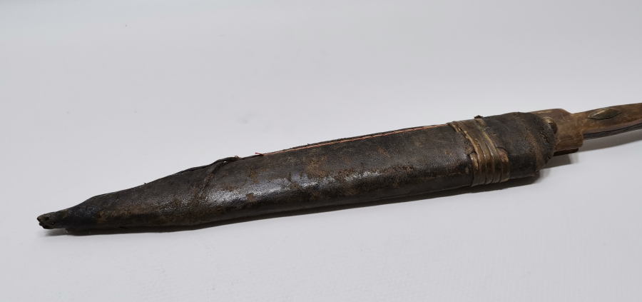 ÜZERİ ÇERKES USTA DAMGALI VE AY YILDIZLI OSMANLI DÖNEMİ ÇERKES KAMASI