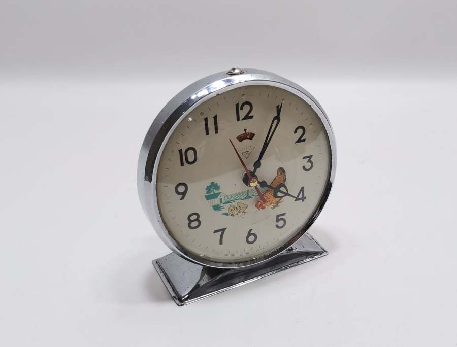 ANTİKA NOSTALJİK TAVUKLU VE CİVCİVLİ MASA SAATİ