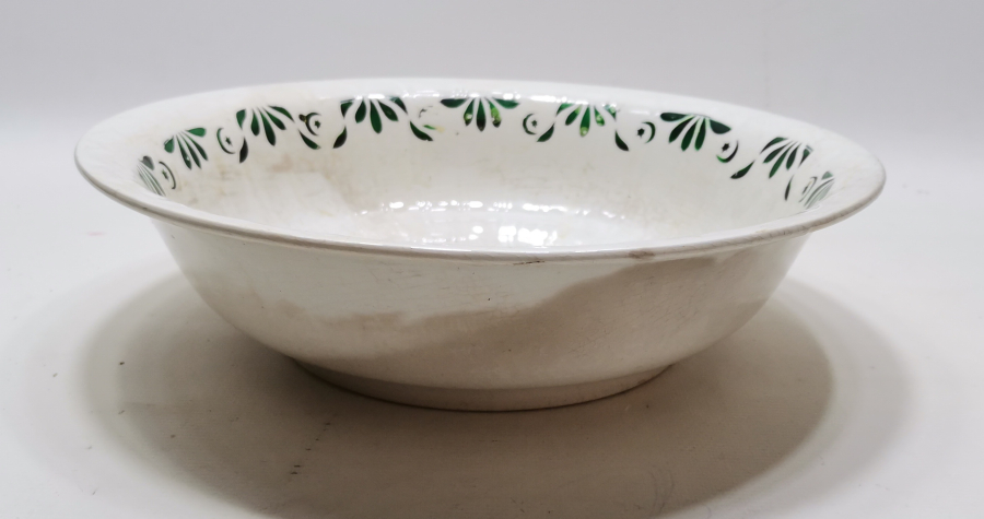 AY YILDIZLI VE HOROZLU DEV BOYDA OSMANLI DÖNEMİ PORSELEN TABAK - KASE