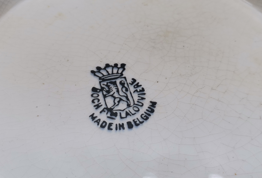 AY YILDIZLI VE HOROZLU DEV BOYDA OSMANLI DÖNEMİ PORSELEN TABAK - KASE