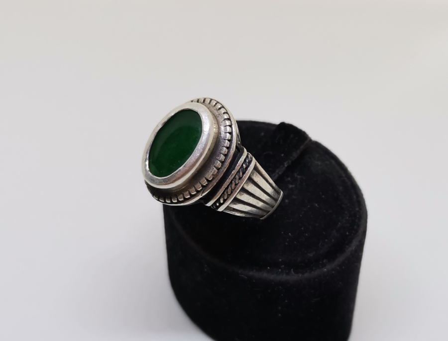 YEŞİM TAŞLI GÜMÜŞ ERKEK YÜZÜĞÜ