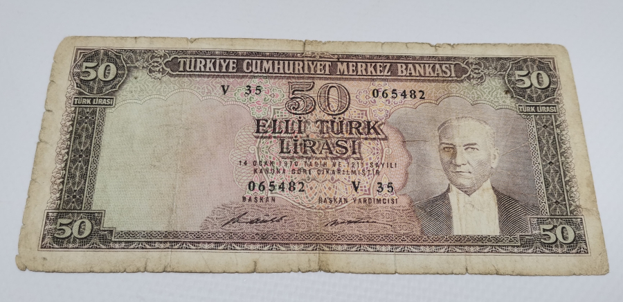 5. EMİSYON KAĞIT 50 LİRA
