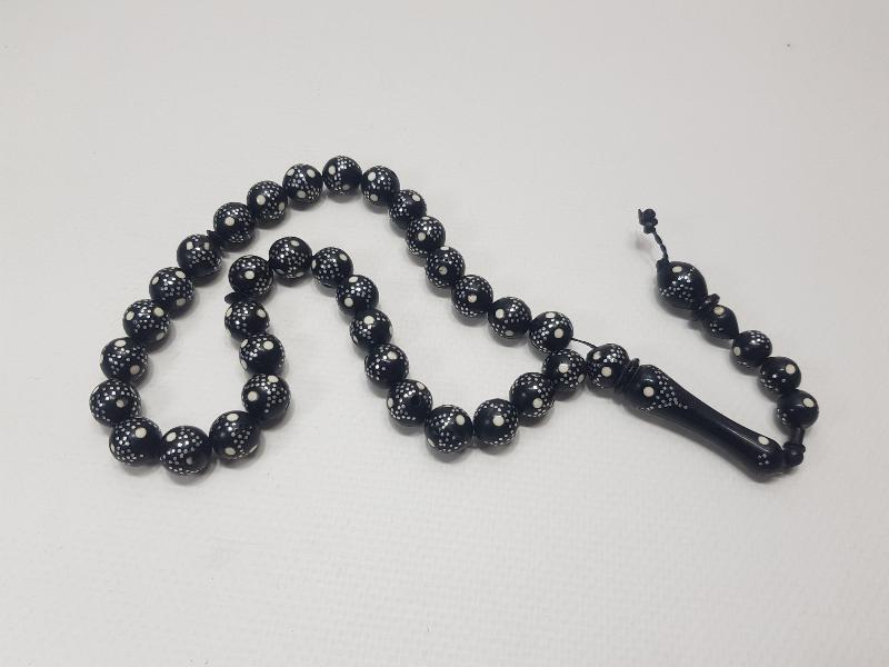 GÜMÜŞ ÇAKMA İŞÇİLİKLİ OLTU TAŞI TESPİH