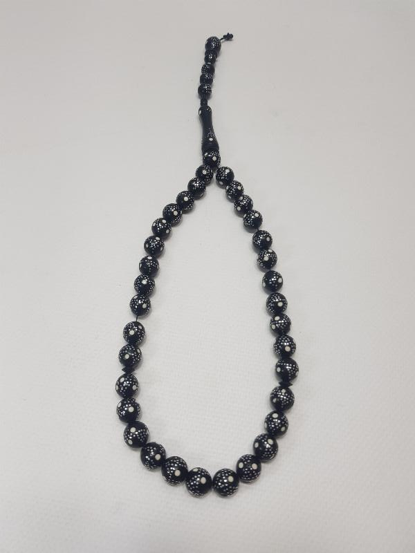 GÜMÜŞ ÇAKMA İŞÇİLİKLİ OLTU TAŞI TESPİH