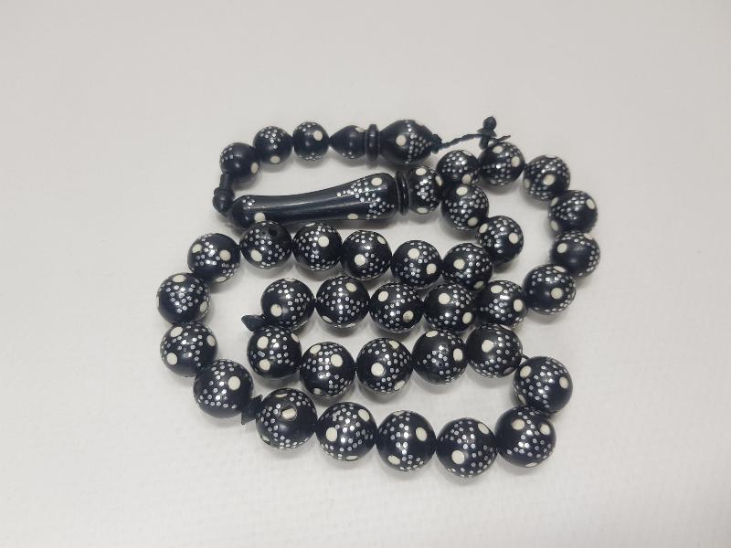 GÜMÜŞ ÇAKMA İŞÇİLİKLİ OLTU TAŞI TESPİH