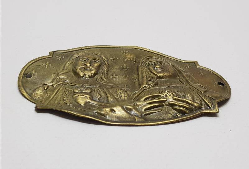 HAZRETİ MERYEM VE HAZRETİ İSA RESİMLİ HIRİSTİYAN İŞİ METAL PLAKA 