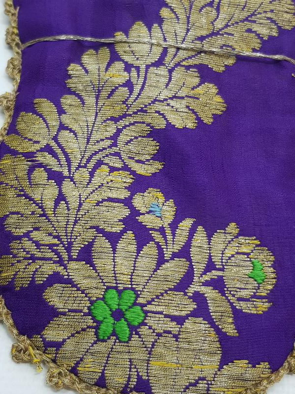 OSMANLI DÖNEMİ ALTIN SIRMA İŞLEMELİ ELMASİYE AKÇE KESESİ