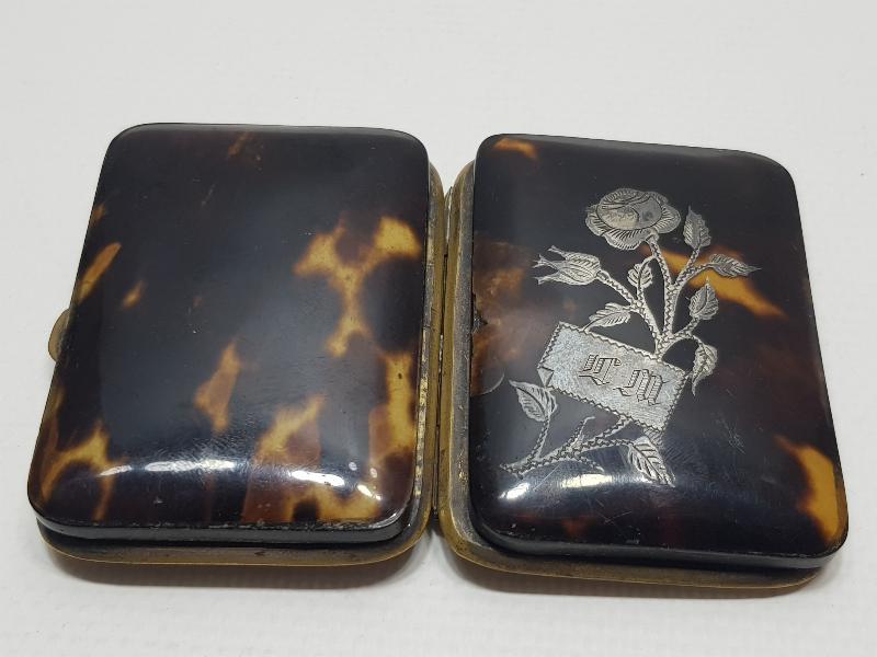 OSMANLI DÖNEMİ ÜZERİ GÜMÜŞ KAKMA BAĞA MADENİ PARA CÜZDANI