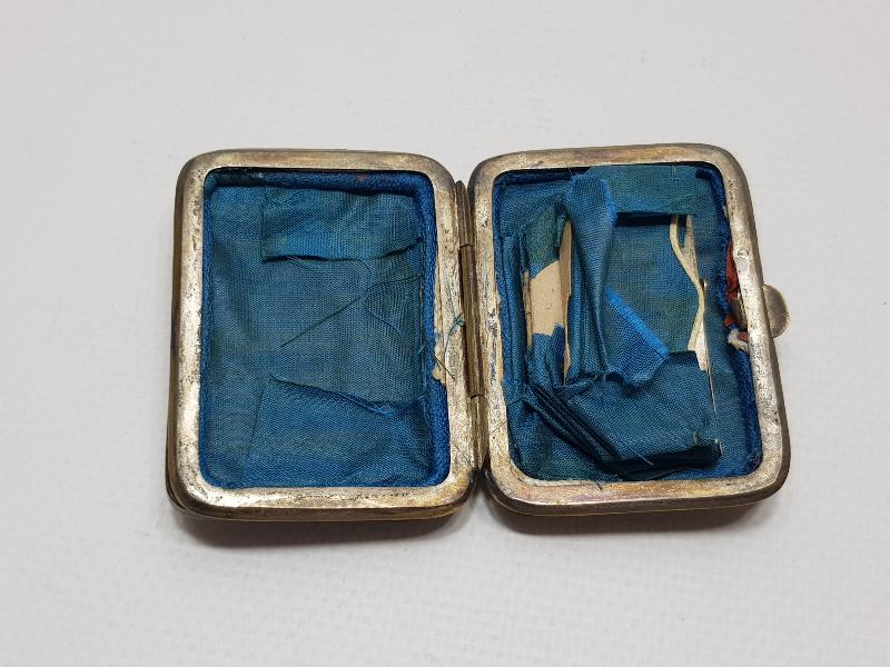 OSMANLI DÖNEMİ ÜZERİ GÜMÜŞ KAKMA BAĞA MADENİ PARA CÜZDANI