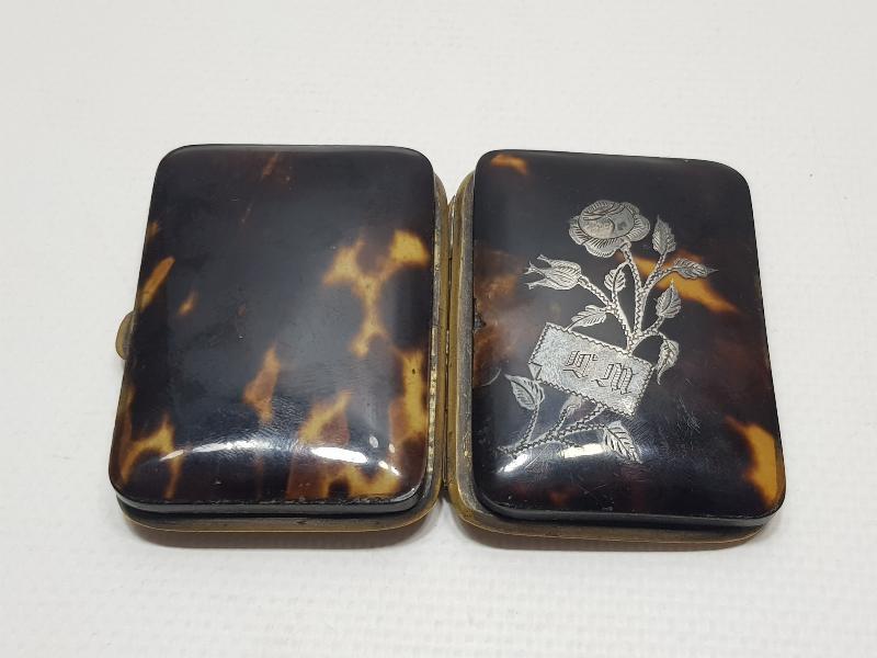 OSMANLI DÖNEMİ ÜZERİ GÜMÜŞ KAKMA BAĞA MADENİ PARA CÜZDANI