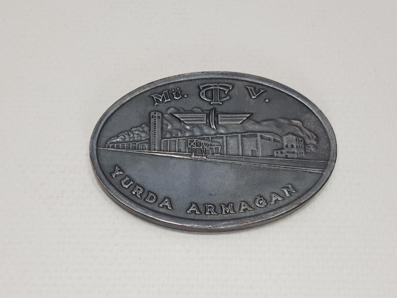 T.C.D.D. 1939 SİVAS LOKOMOTİF VE VAGON ATELYESİNİN AÇILIŞI ANISINA BASILMIŞ NADİR MADALYA