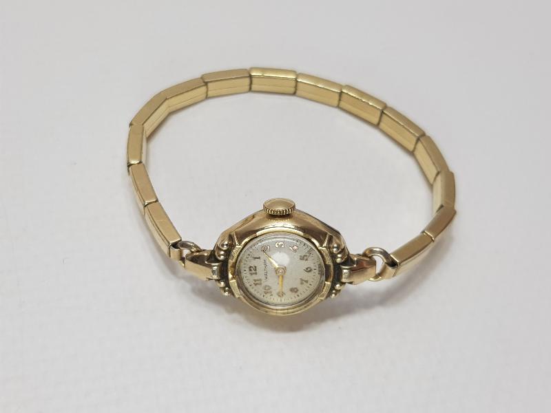 ALTIN KAPLAMA WALTHAM BAYAN KOL SAATİ  