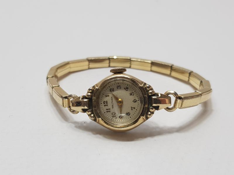 ALTIN KAPLAMA WALTHAM BAYAN KOL SAATİ  