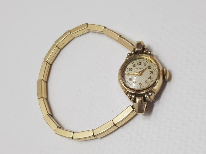 ALTIN KAPLAMA WALTHAM BAYAN KOL SAATİ  