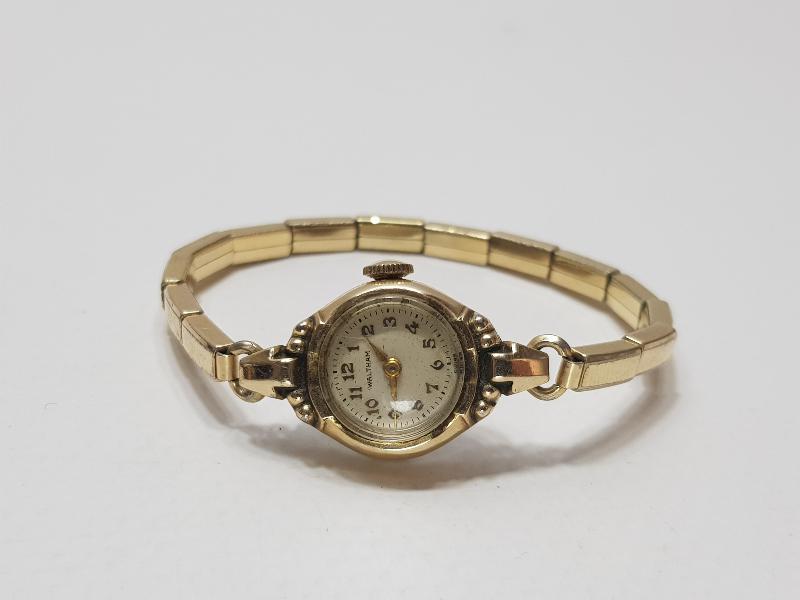 ALTIN KAPLAMA WALTHAM BAYAN KOL SAATİ  