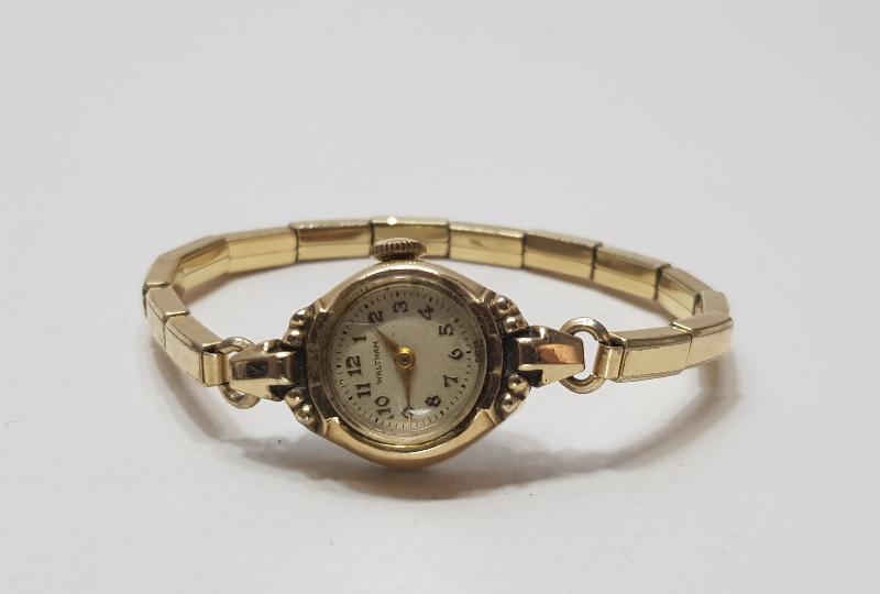 ALTIN KAPLAMA WALTHAM BAYAN KOL SAATİ  