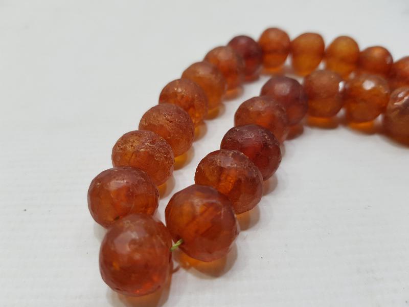 OSMANLI DÖNEMİ ÇOK NADİR FASETA KESİM DAMLA KEHRİBAR TESPİH