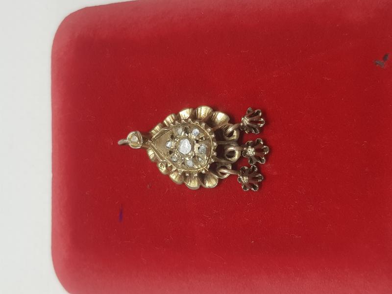 OSMANLI DÖNEMİ DUT MODEL ELMAS KOLYE UCU