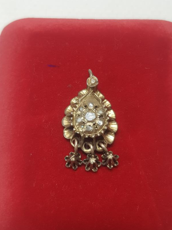 OSMANLI DÖNEMİ DUT MODEL ELMAS KOLYE UCU