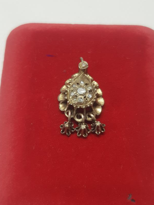 OSMANLI DÖNEMİ DUT MODEL ELMAS KOLYE UCU