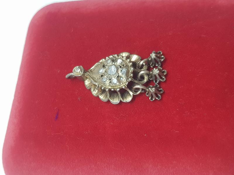 OSMANLI DÖNEMİ DUT MODEL ELMAS KOLYE UCU