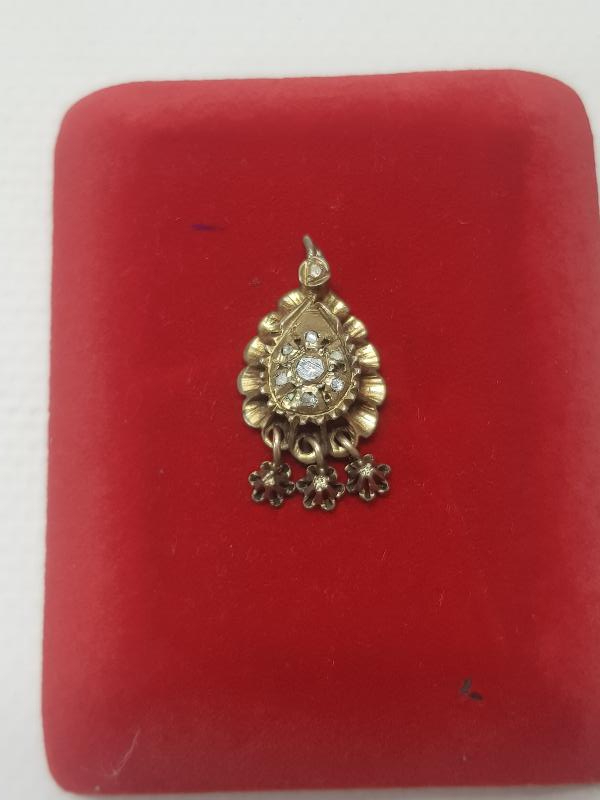 OSMANLI DÖNEMİ DUT MODEL ELMAS KOLYE UCU