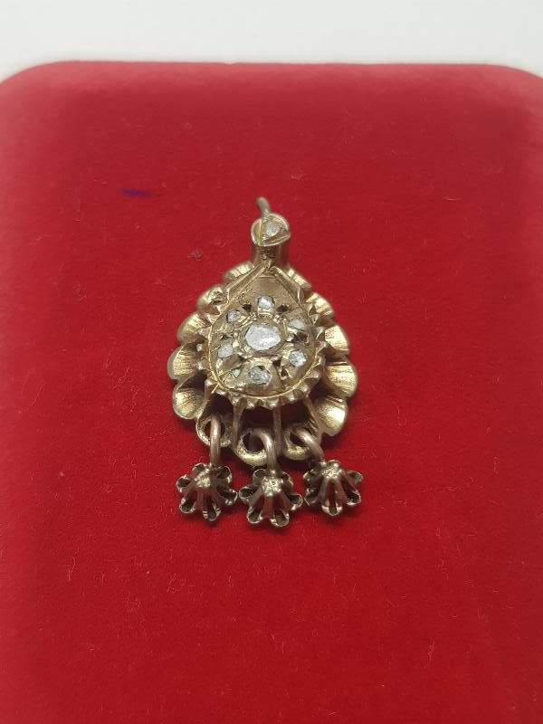 OSMANLI DÖNEMİ DUT MODEL ELMAS KOLYE UCU