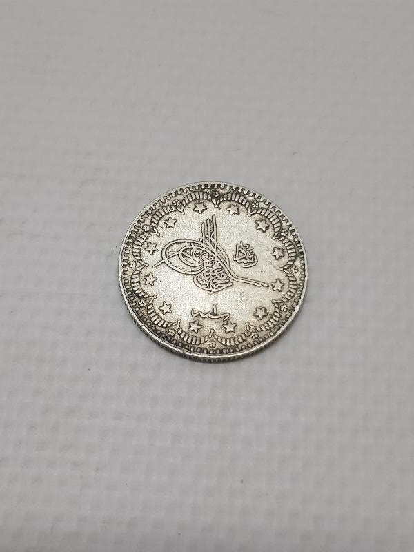 SULTAN MEHMET REŞAD DÖNEMİ YÜKSEK KONDİSYONDA 5 KURUŞ MECİDİYE GÜMÜŞ PARA