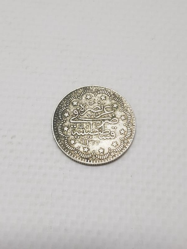 SULTAN MEHMET REŞAD DÖNEMİ YÜKSEK KONDİSYONDA 5 KURUŞ MECİDİYE GÜMÜŞ PARA