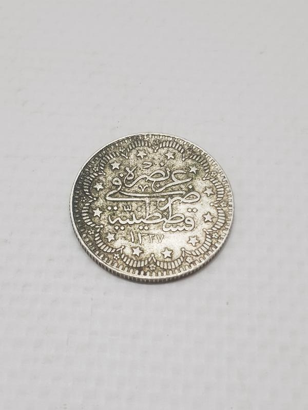 SULTAN MEHMET REŞAD DÖNEMİ YÜKSEK KONDİSYONDA 5 KURUŞ MECİDİYE GÜMÜŞ PARA