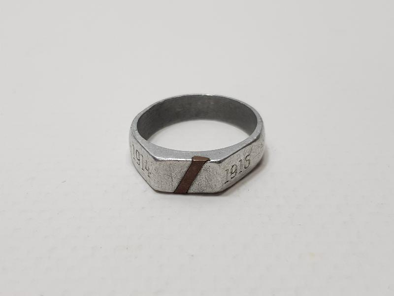 1. DÜNYA SAVAŞI 1914-1916 TARİHLİ İTTİFAK SUBAY YÜZÜĞÜ