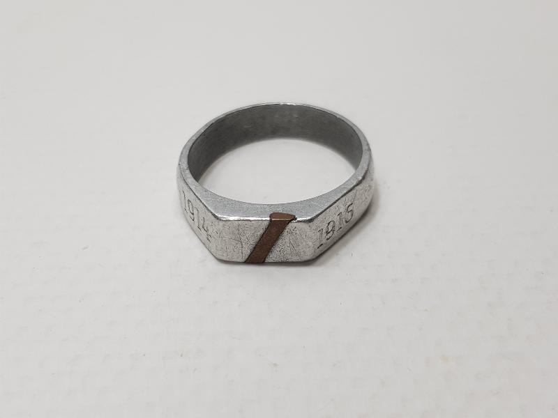 1. DÜNYA SAVAŞI 1914-1916 TARİHLİ İTTİFAK SUBAY YÜZÜĞÜ