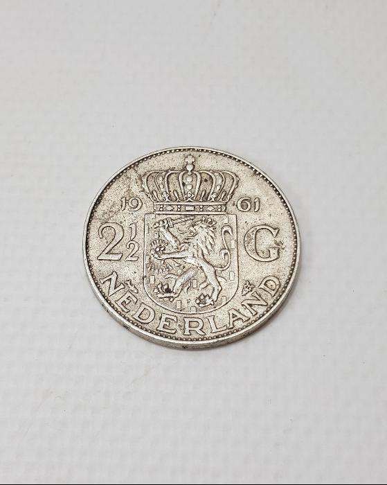 1961 HOLLANDA 2,5 GULDEN GÜMÜŞ PARA