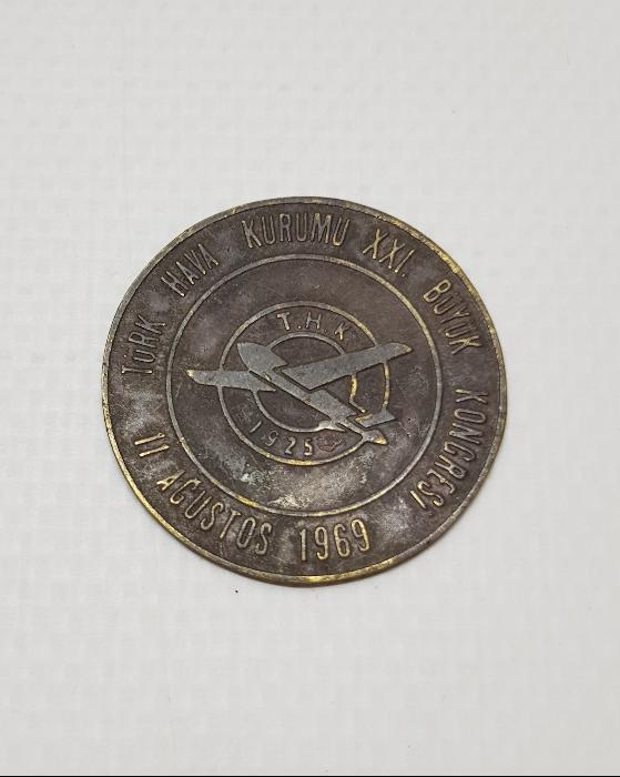 1969 TÜRK HAVA KURUMU 21. BÜYÜK KONGRESİ NADİR MADALYON