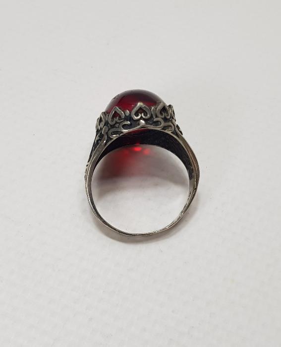 AKİK TAŞLI VE OSMANLI TUĞRALI GÜMÜŞ ERKEK YÜZÜĞÜ