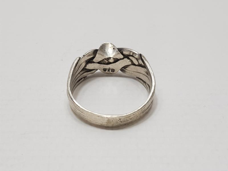 ANTİKA SARMAL FORMLU GÜMÜŞ ERKEK YÜZÜK