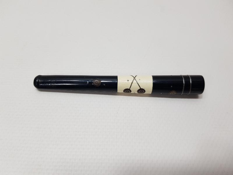 OSMANLI DÖNEMİ GÜMÜŞ KAKMALI OLTU TAŞI SİGARA AĞIZLIĞI