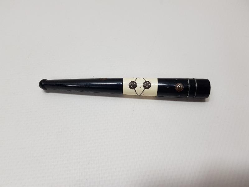 OSMANLI DÖNEMİ GÜMÜŞ KAKMALI OLTU TAŞI SİGARA AĞIZLIĞI