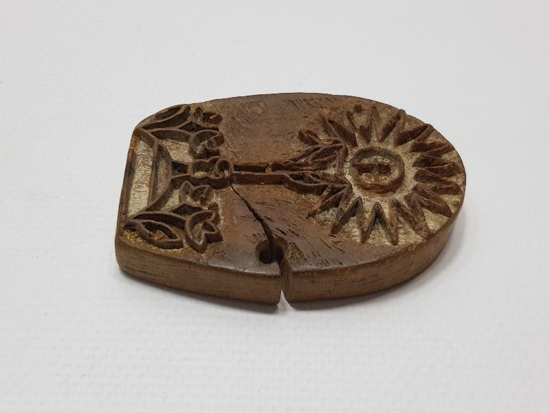 OSMANLI DÖNEMİ RUM İŞİ AHŞAP EKMEK MÜHÜRÜ