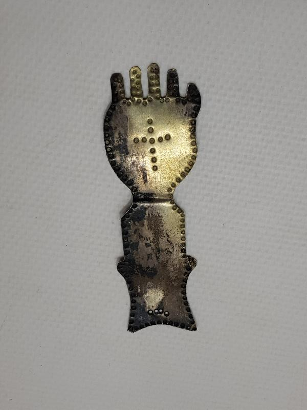 OSMANLI DÖNEMİ RUM İŞİ EL FORMLU ÇOK NADİR GÜMÜŞ İKONA ADAKLIĞI