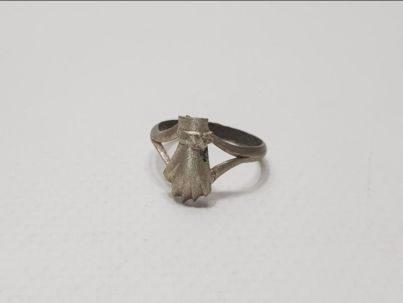 OSMANLI DÖNEMİ RUM İŞİ EL FORMLU GÜMÜŞ YÜZÜK