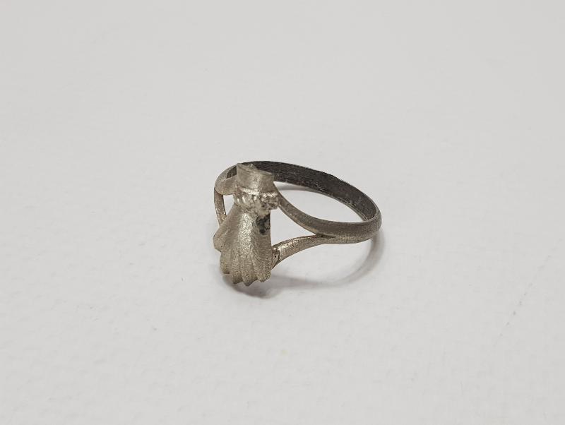 OSMANLI DÖNEMİ RUM İŞİ EL FORMLU GÜMÜŞ YÜZÜK