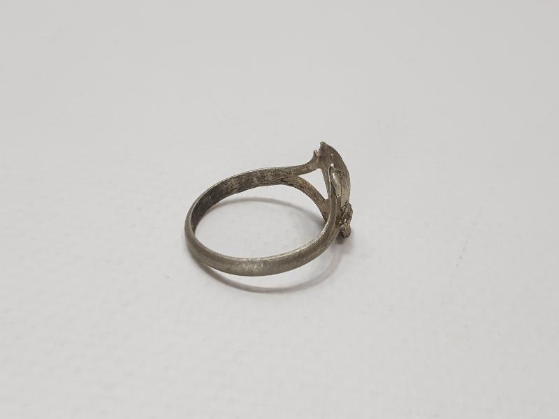 OSMANLI DÖNEMİ RUM İŞİ EL FORMLU GÜMÜŞ YÜZÜK