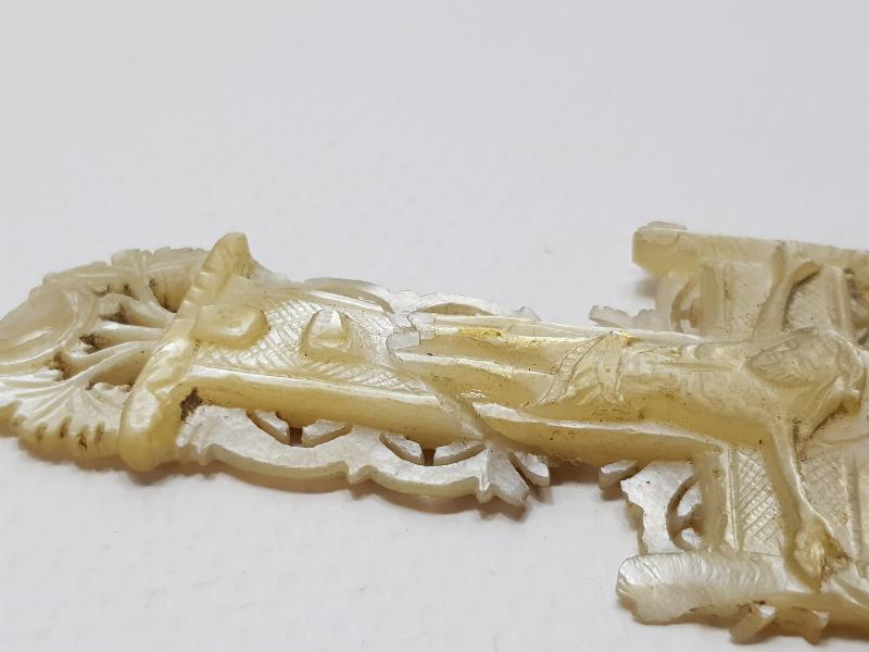 OSMANLI DÖNEMİ RUM İŞİ SEDEF HAÇ KOLYE UCU